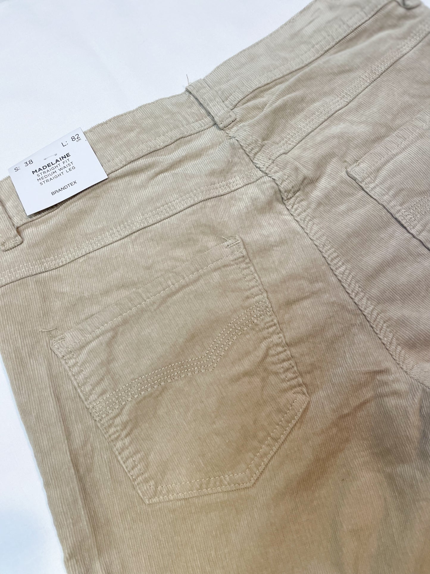 Light Beige Needle Cord Trousers