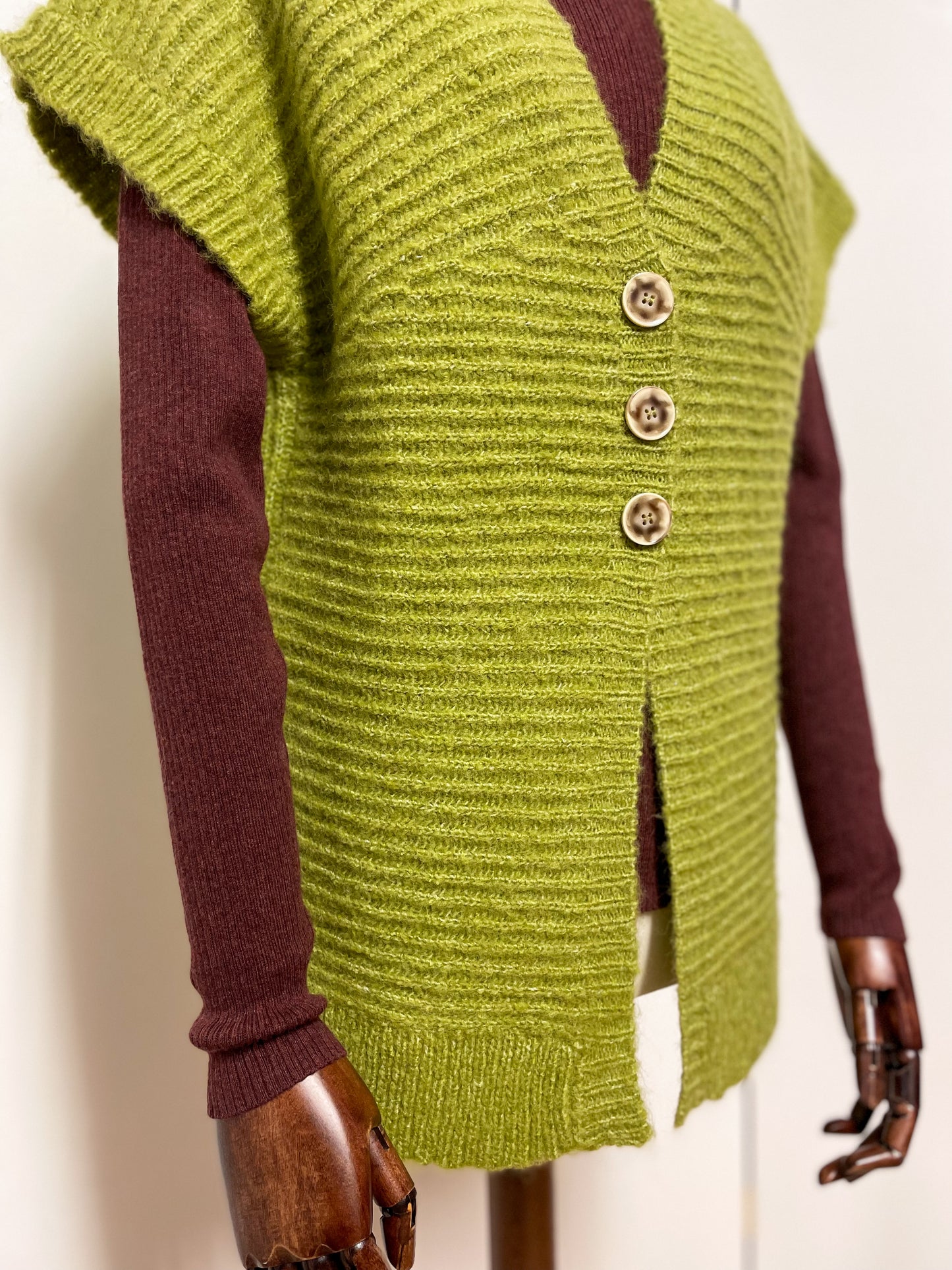 Chartreuse Knitted Cardigan