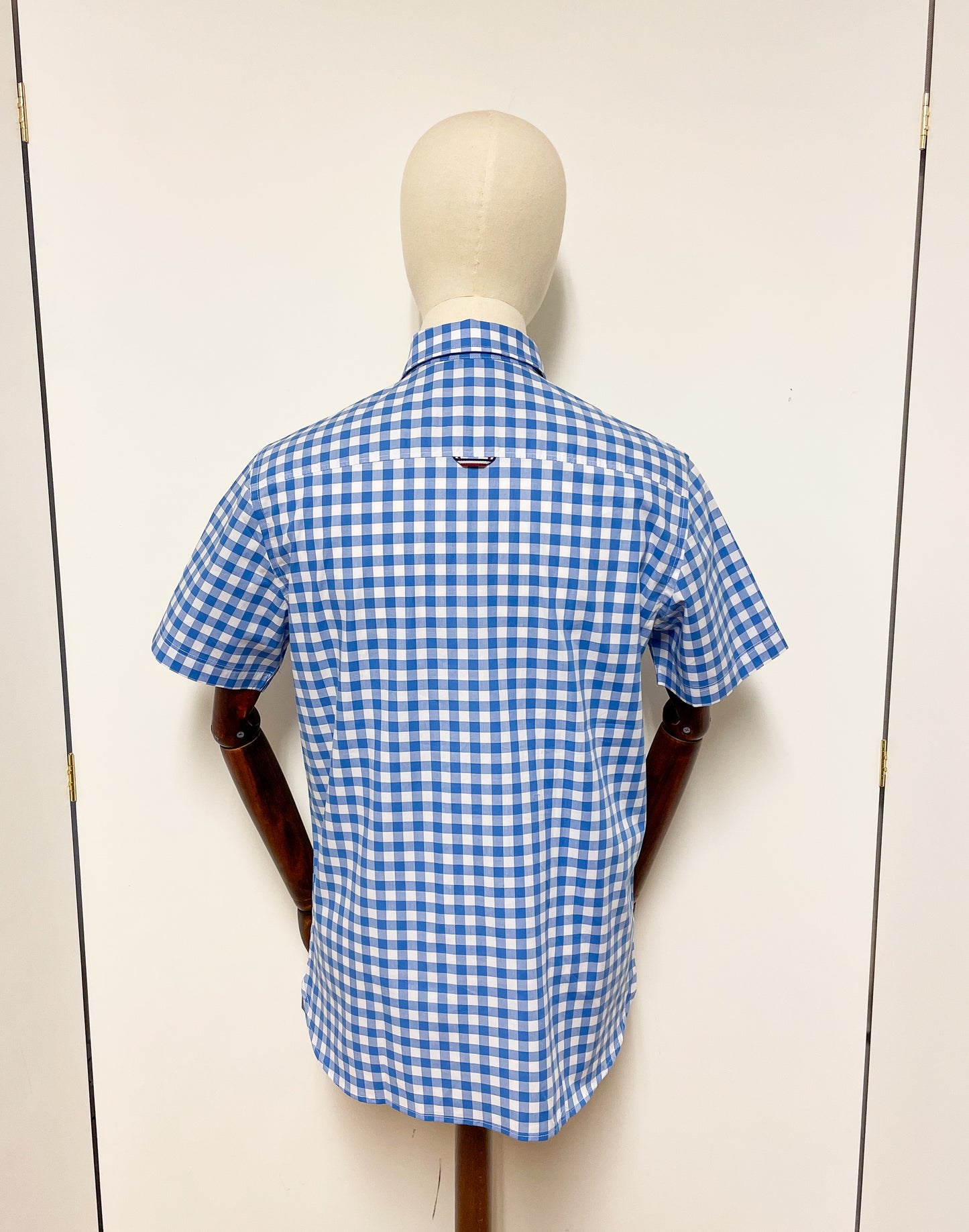 Blue Checked Short Sleeve Shirt