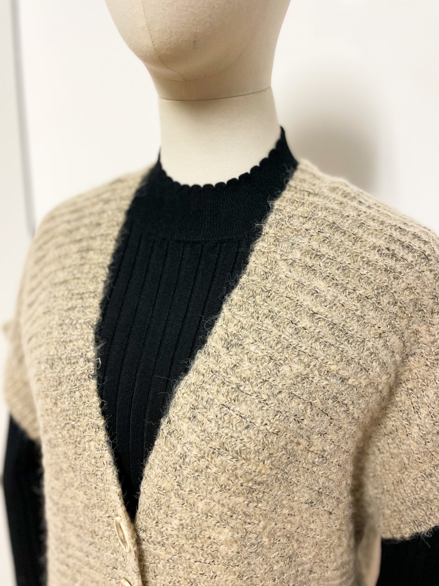 Oatmeal Knitted Cardigan