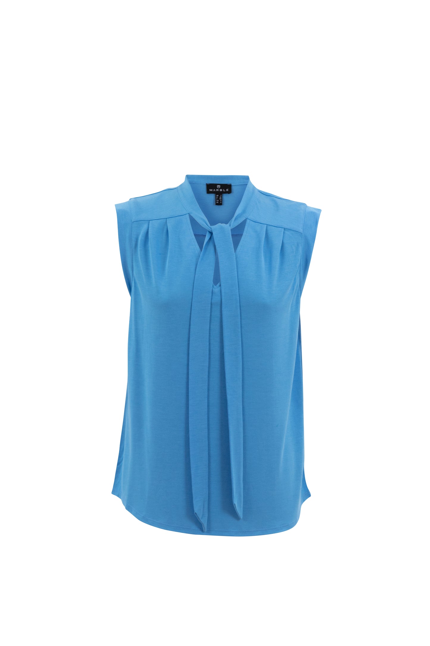 Blue Bow Neck Top
