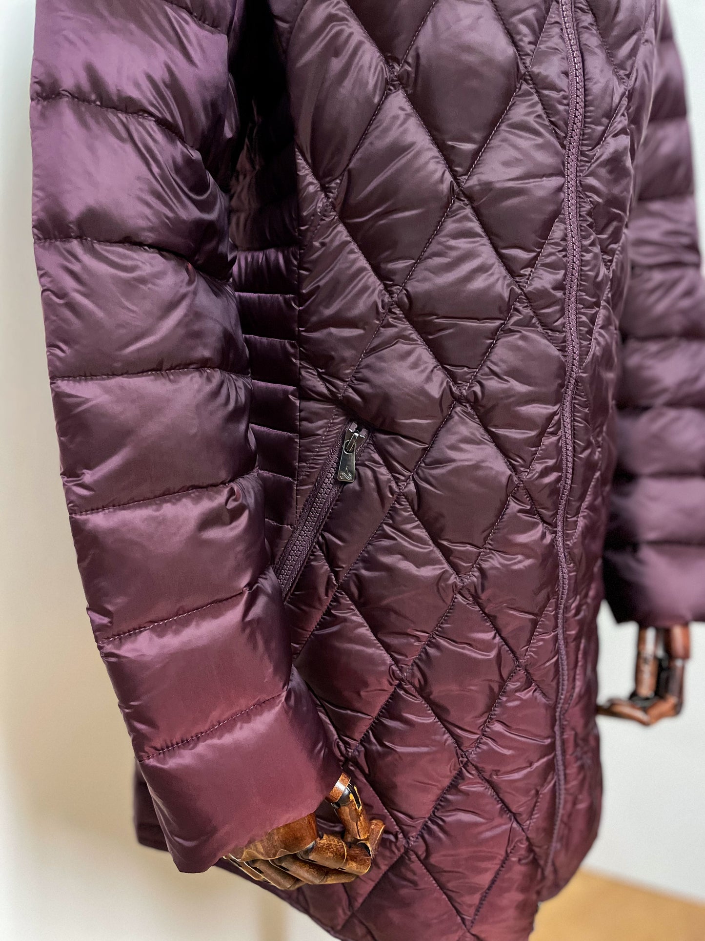 Burgundy Down Filled Coat