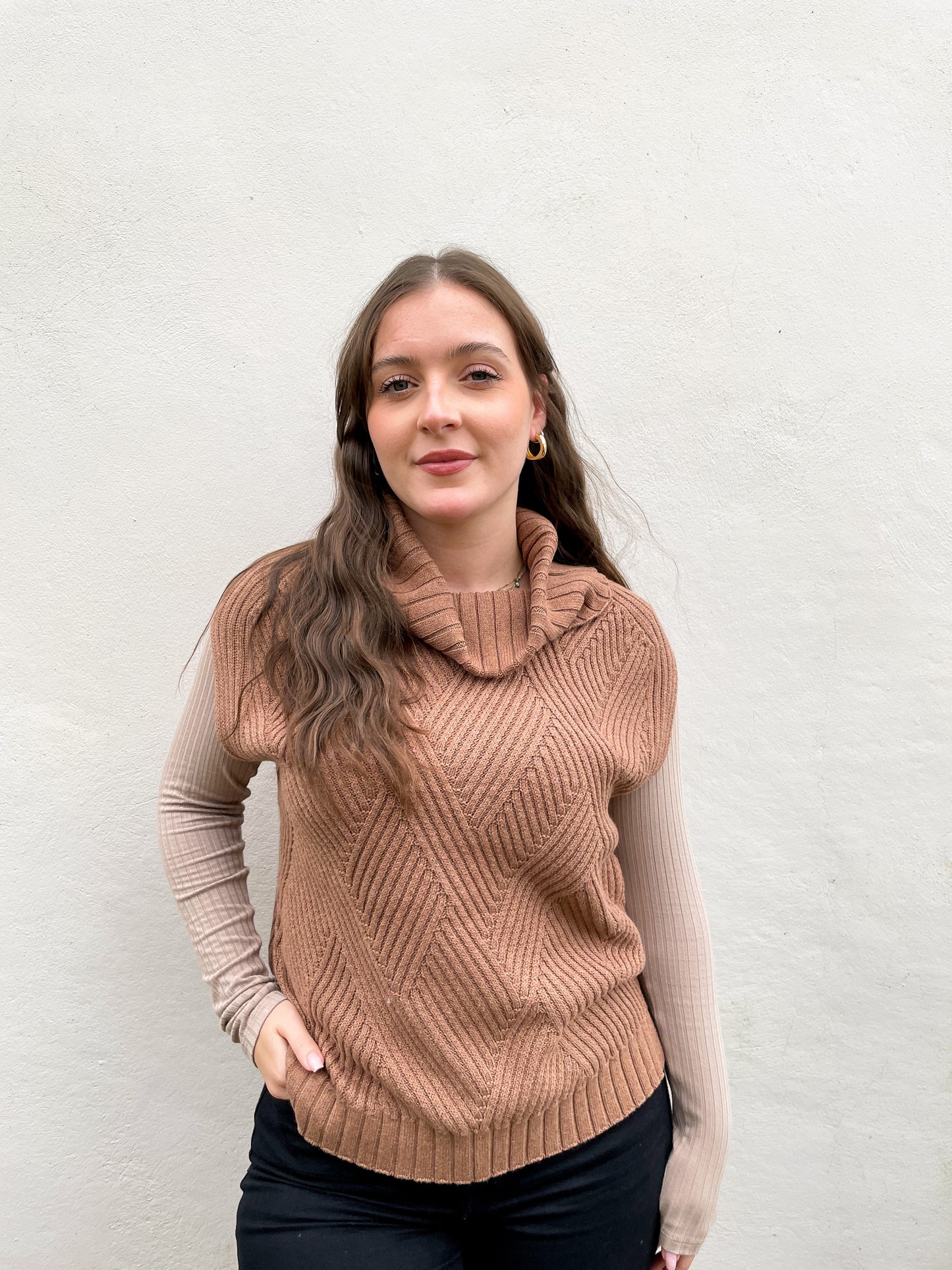 Brown Knitted Vest