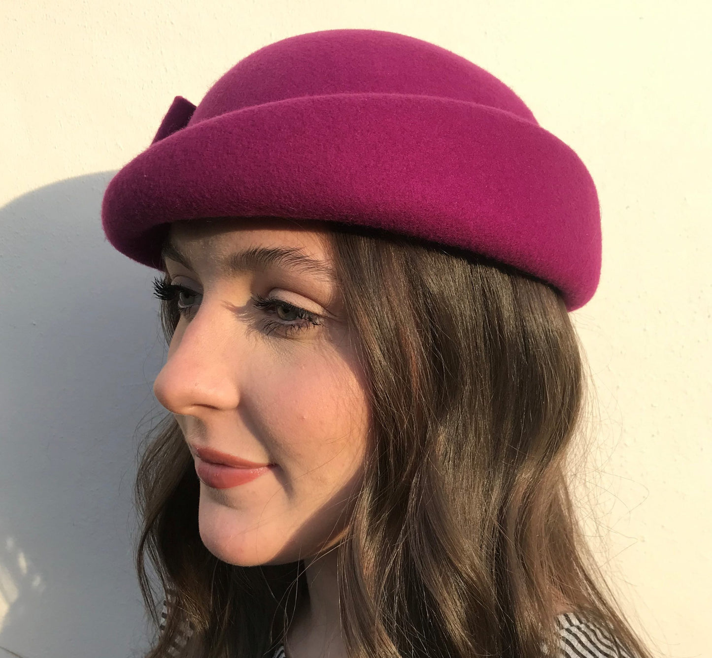 Magenta Pillbox Hat