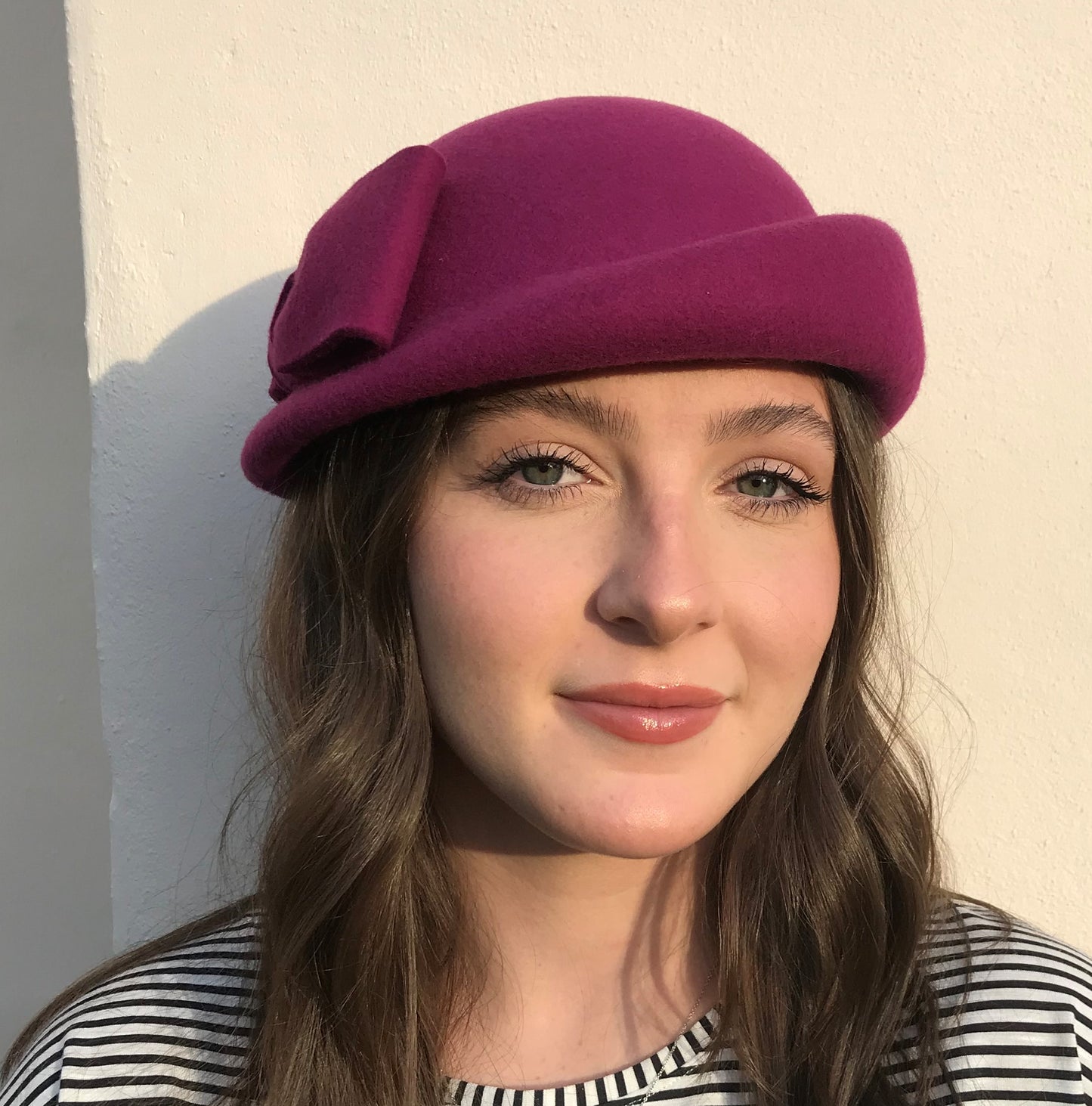 Magenta Pillbox Hat