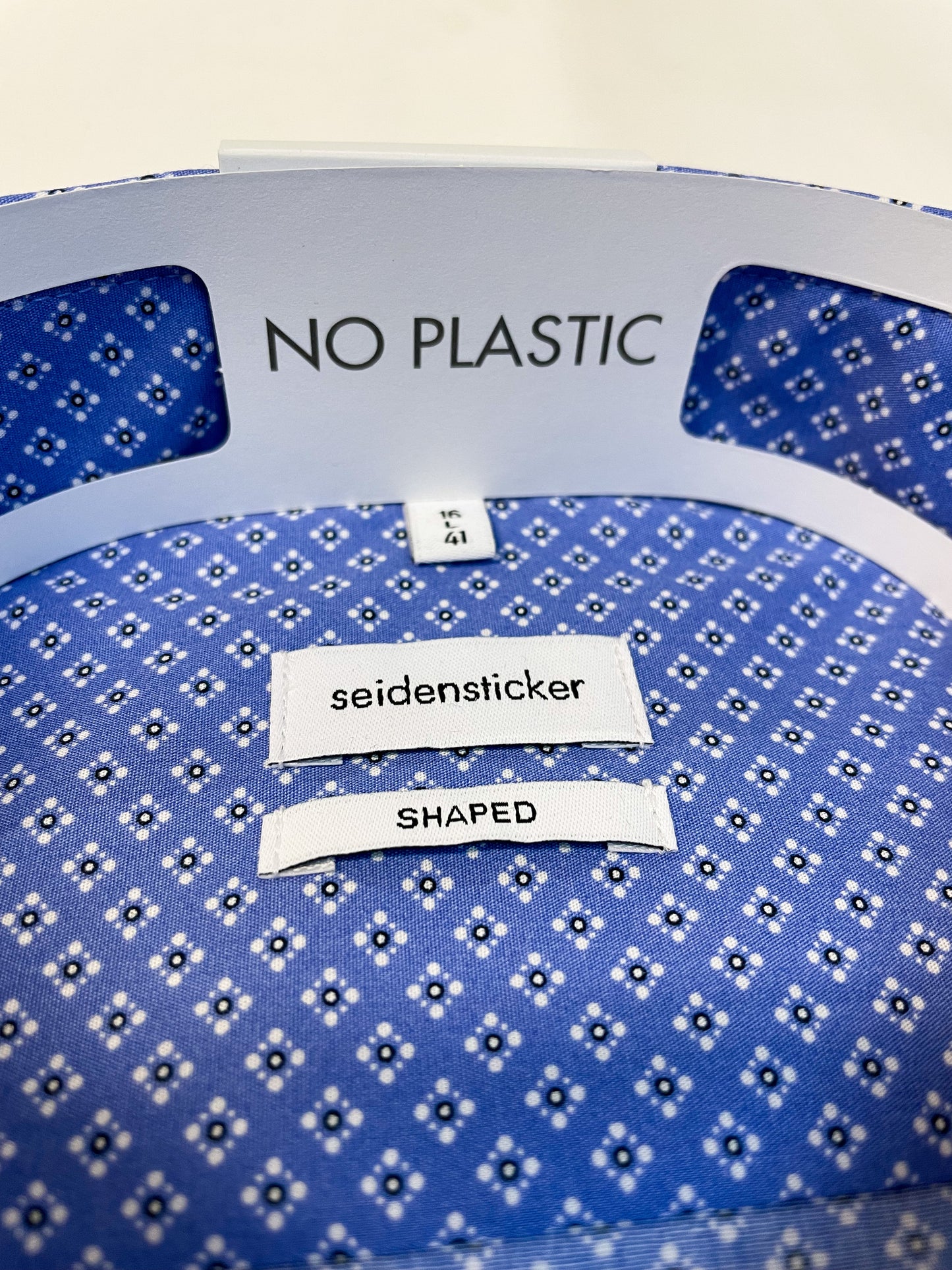 Blue Square Print Shirt