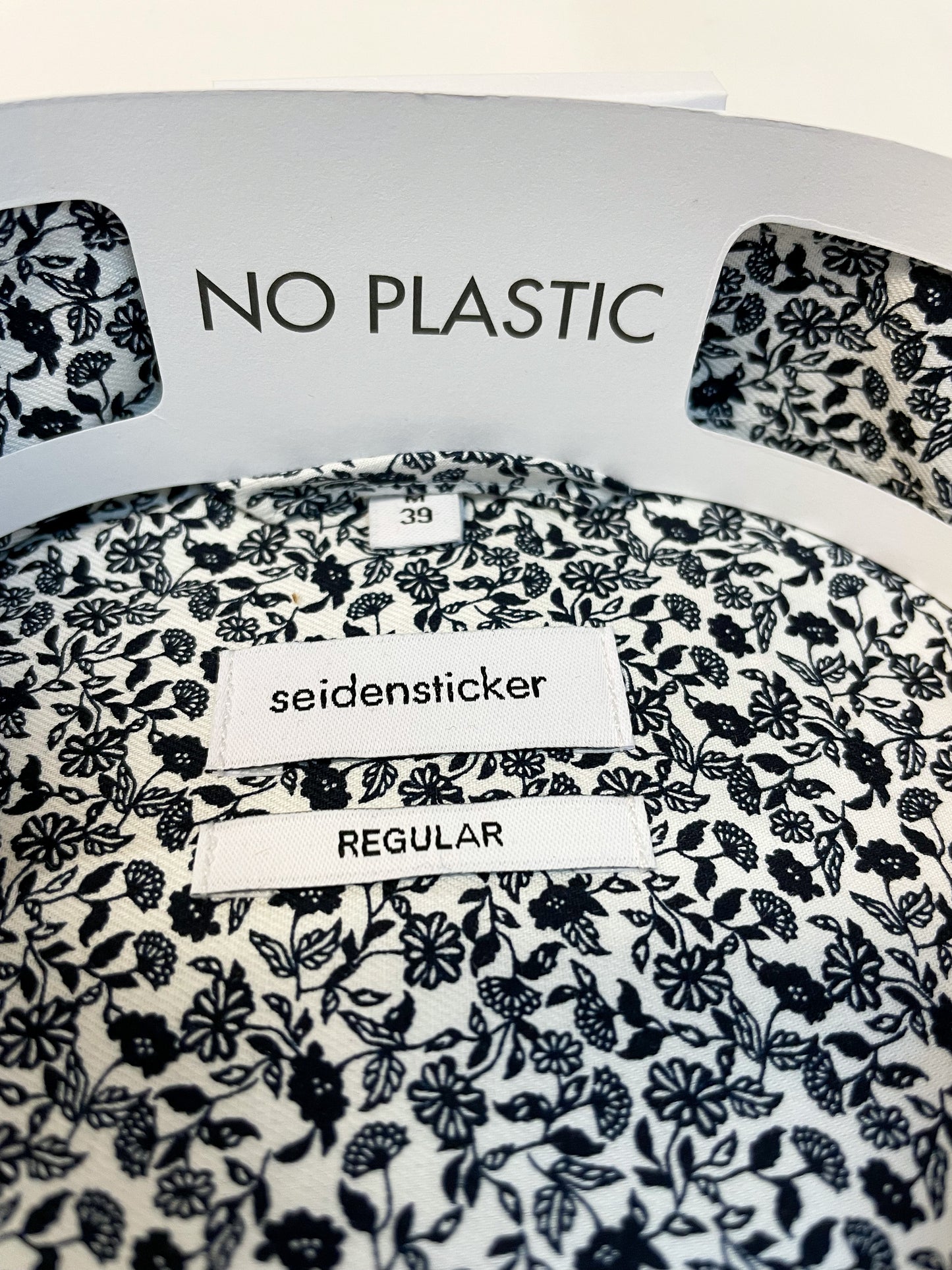 Navy and White Floral Shirt