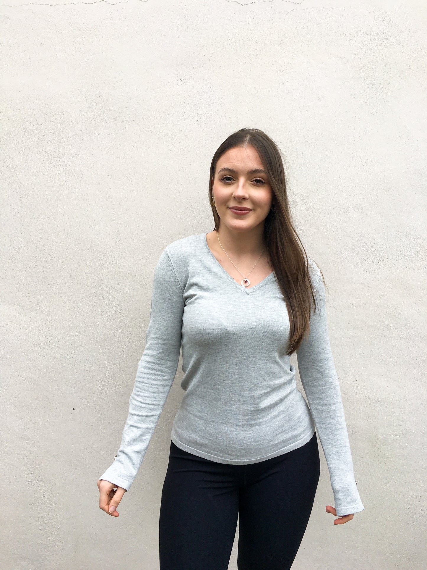 Light Grey Long Sleeve Top