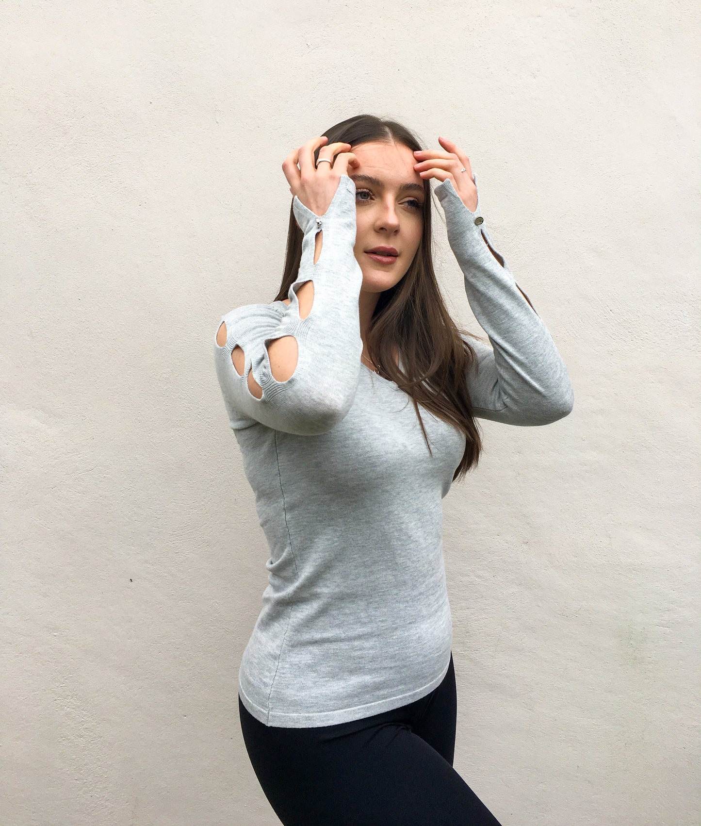 Light Grey Long Sleeve Top