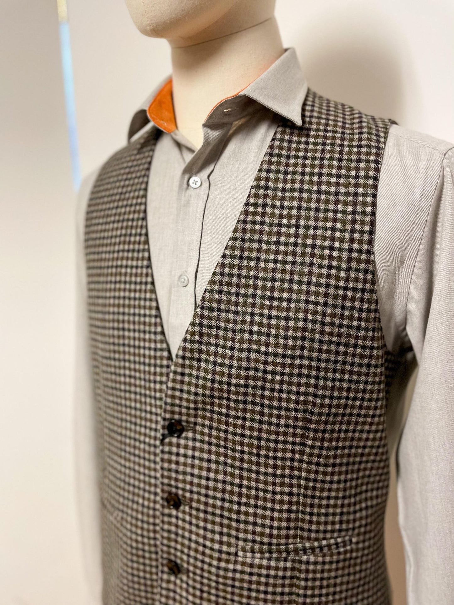 Brown Check Waistcoat