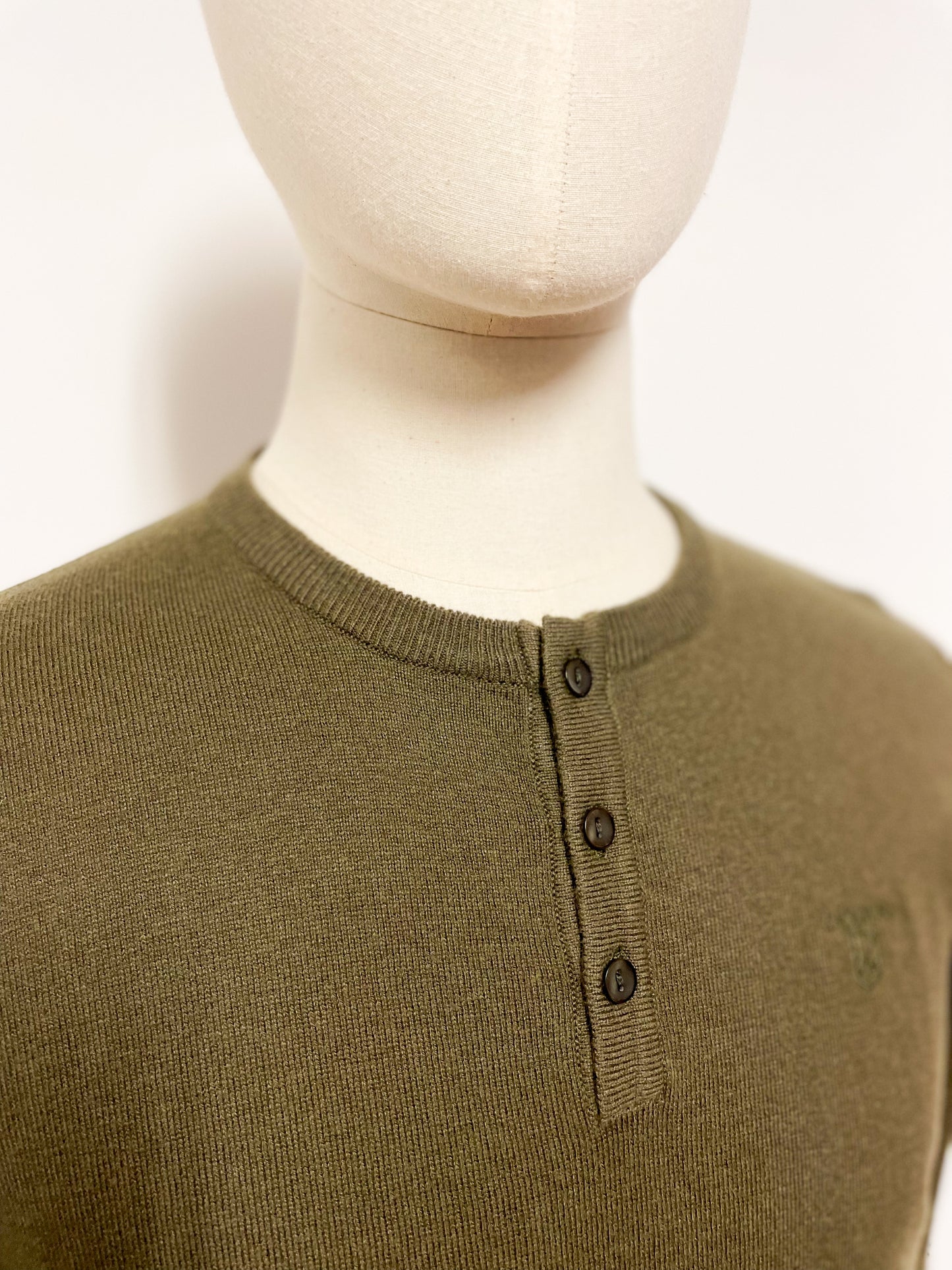 Green Knitted Henley