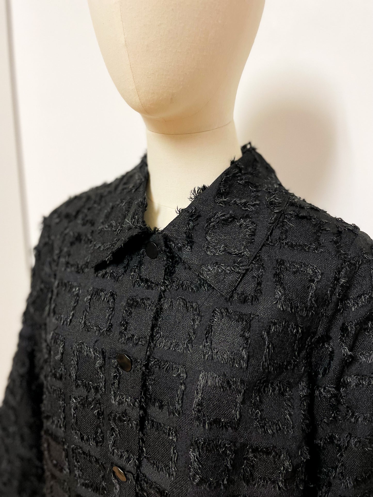 Black Textured Short Jacket