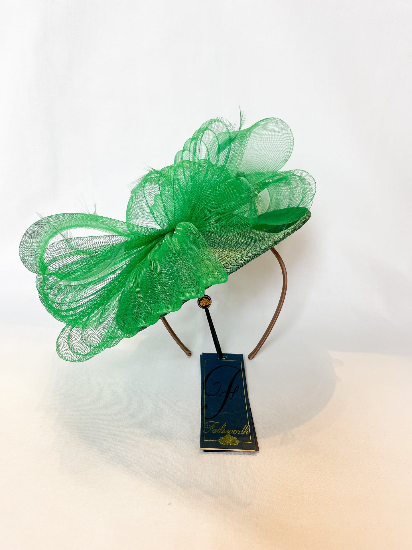 Green fascinator