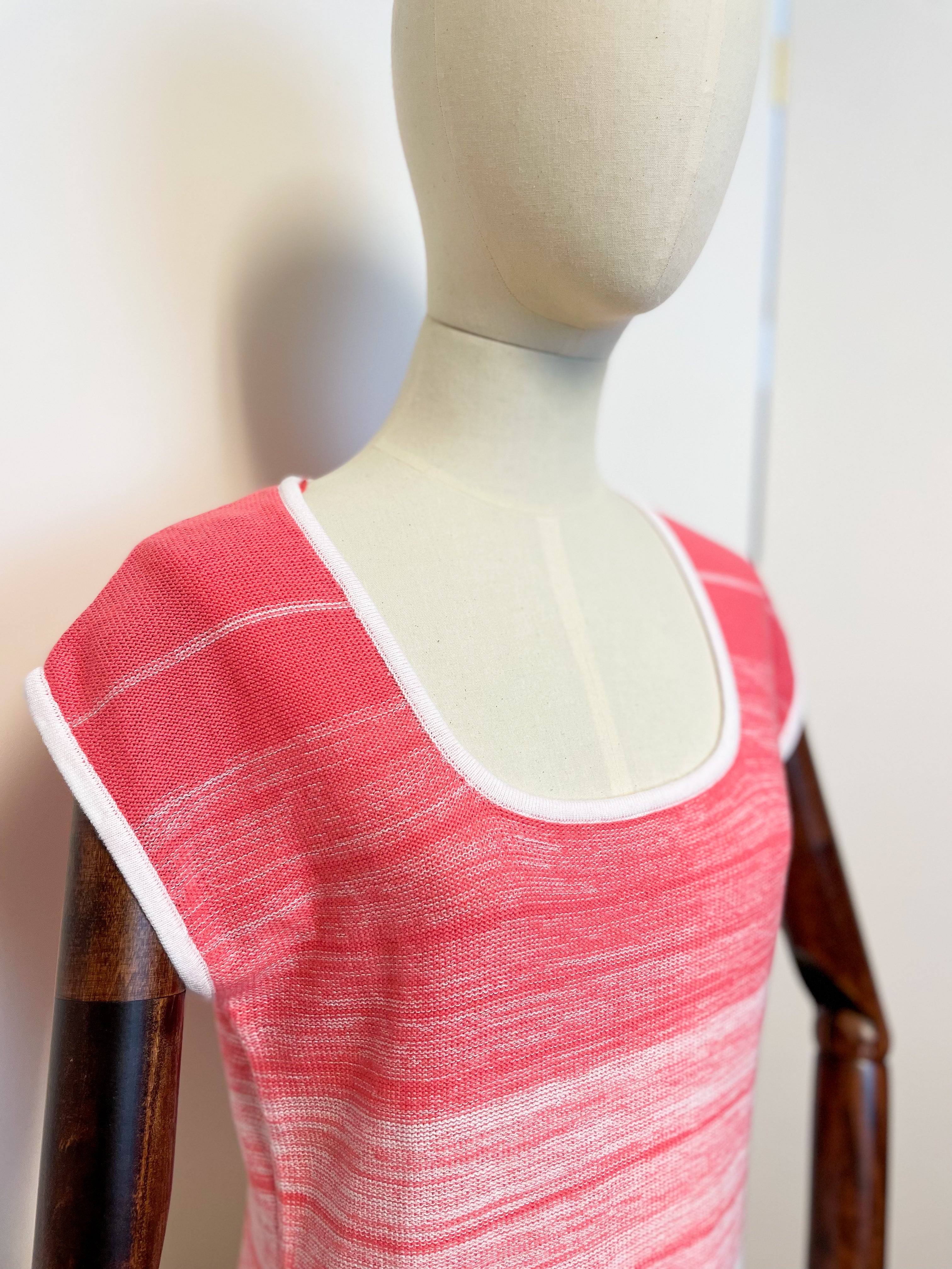 Pink Knitted Sleeveless Top