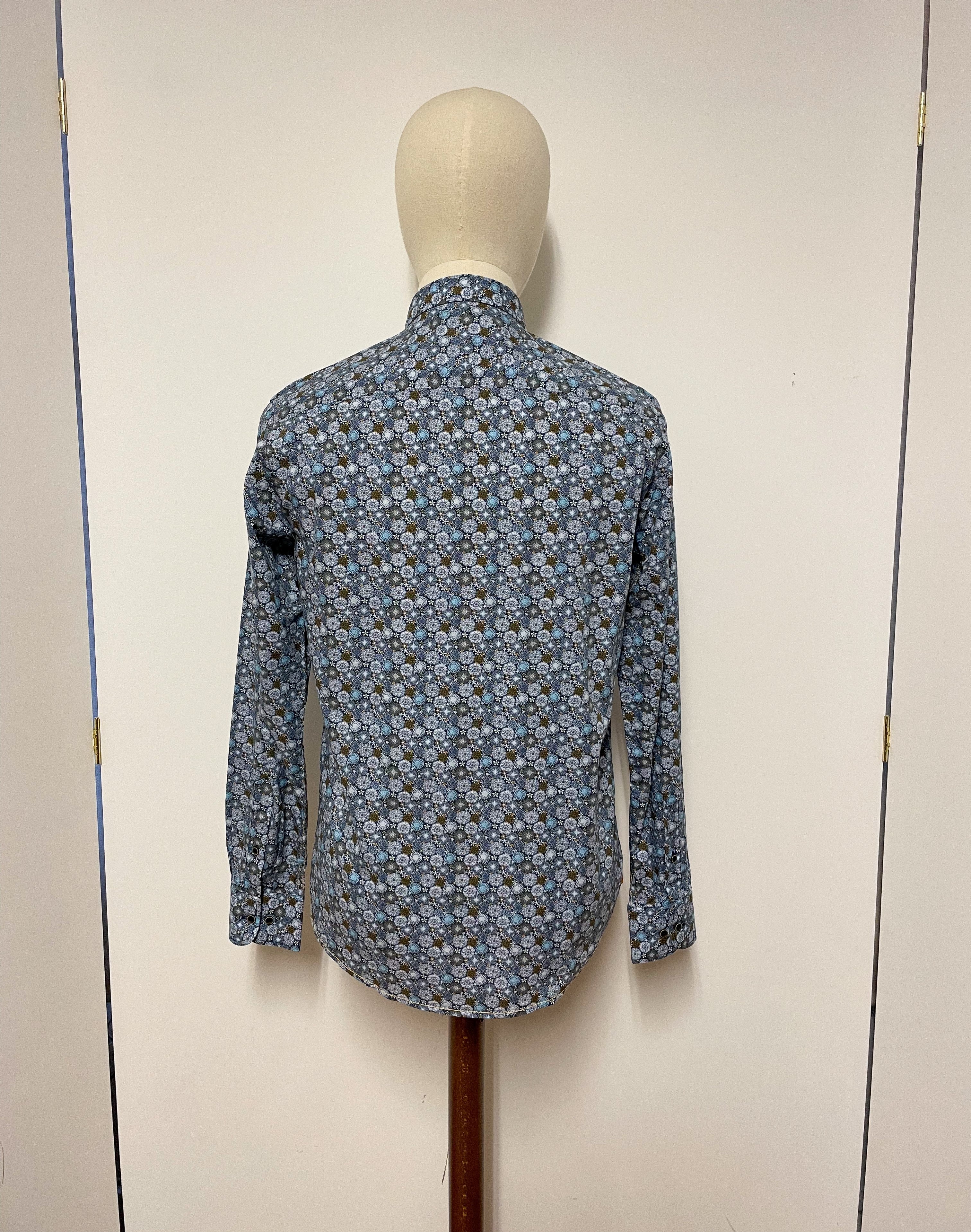 Blue Dandelion Print Shirt