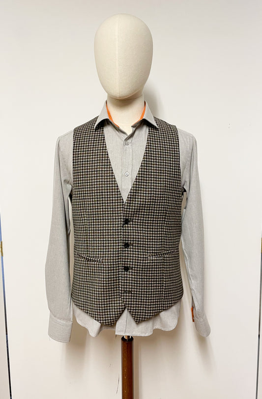 Brown Check Waistcoat