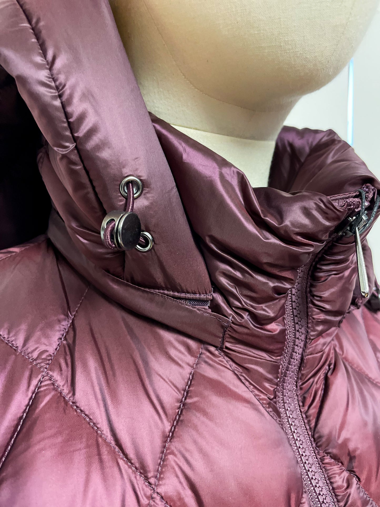Burgundy Down Filled Coat