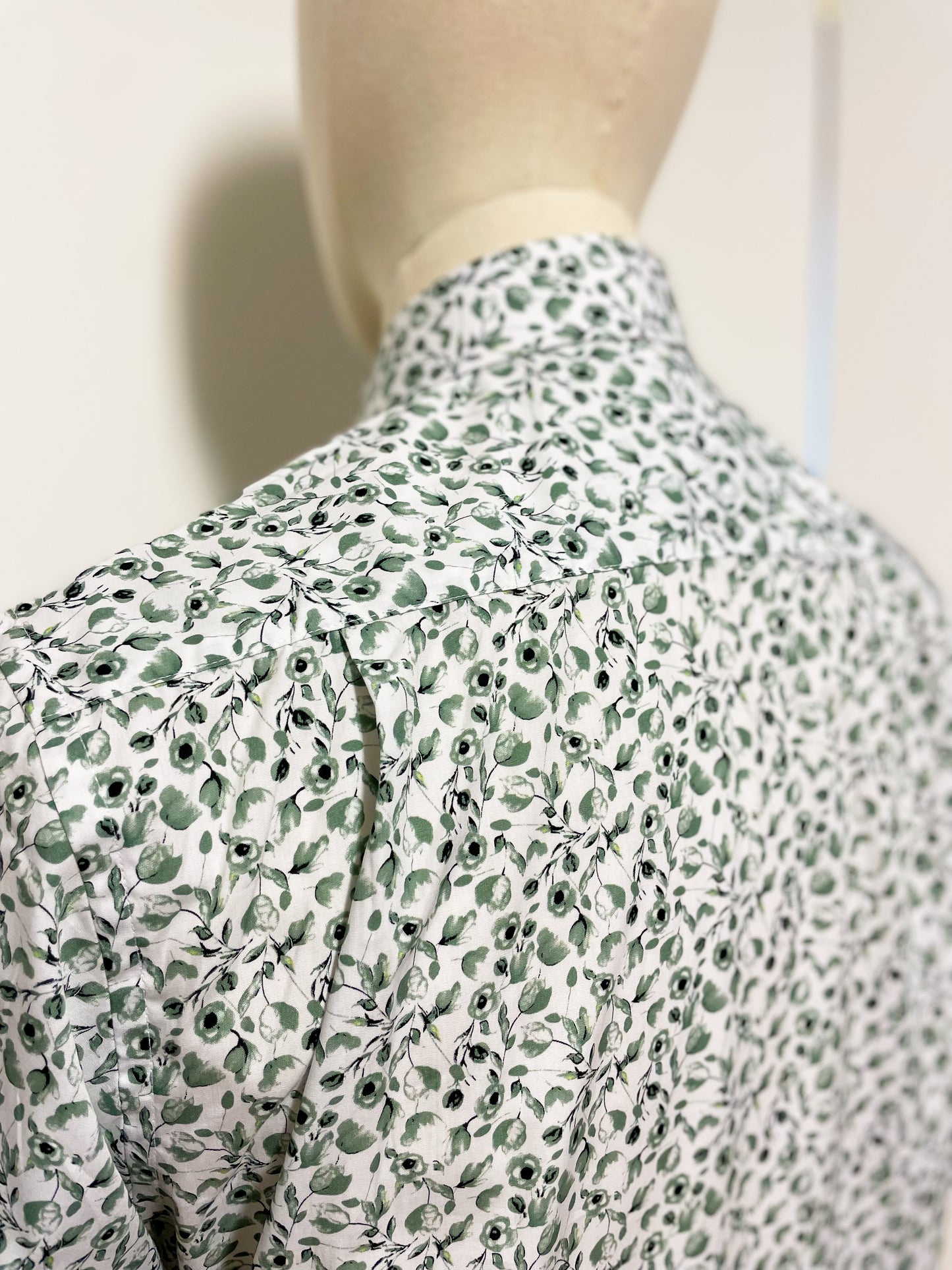 Green Floral Short Sleeve Shirt