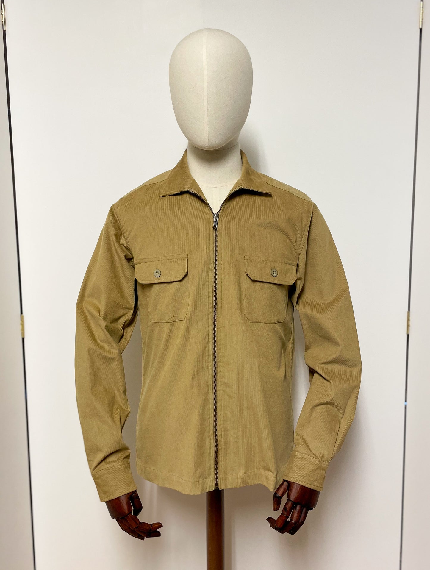 Camel Corduory Zip Jacket