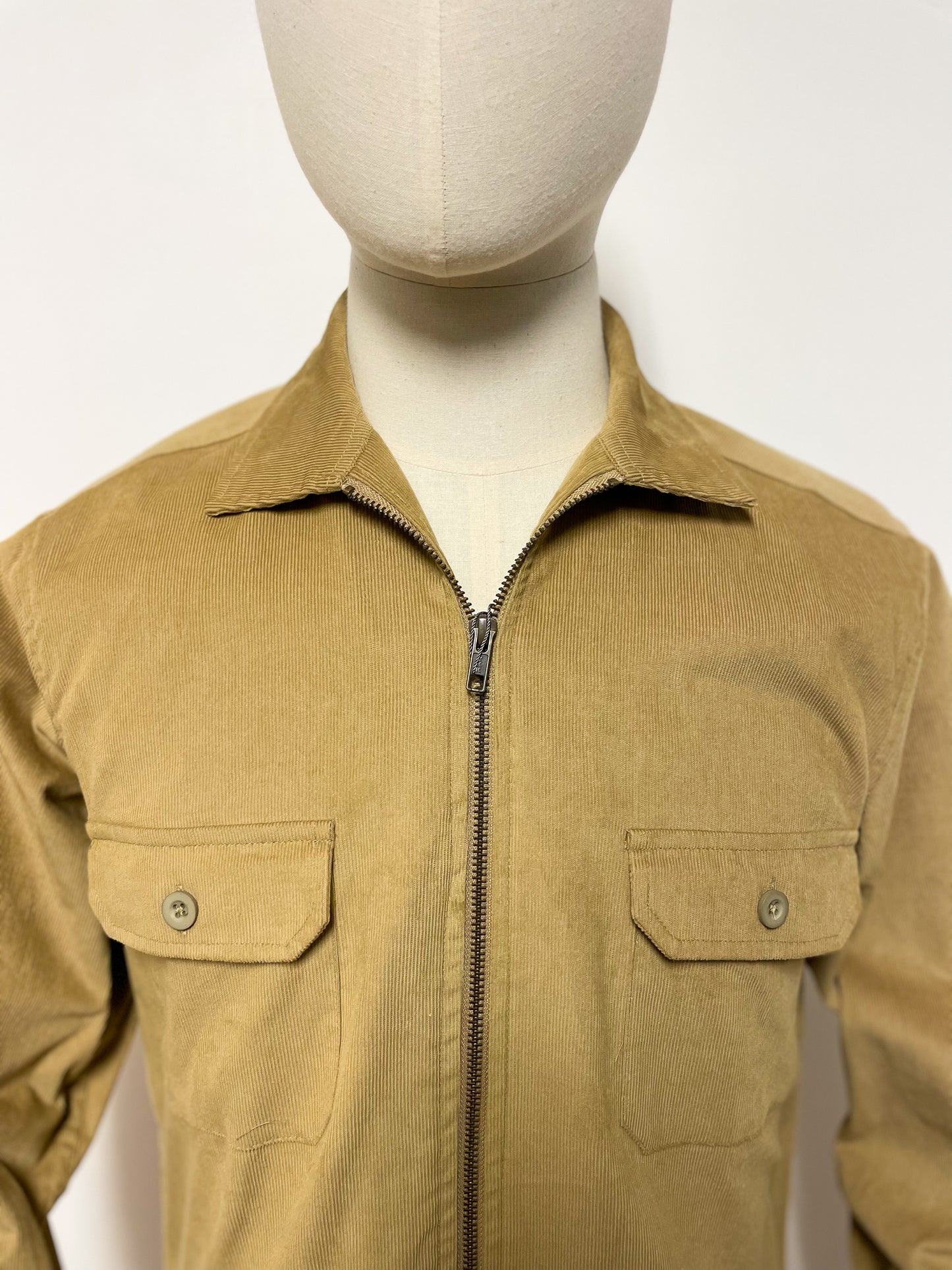 Camel Corduory Zip Jacket