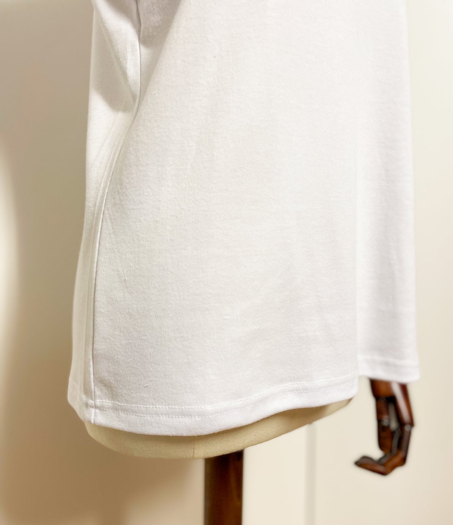 White Short Sleeve T-Shirt with Hearts