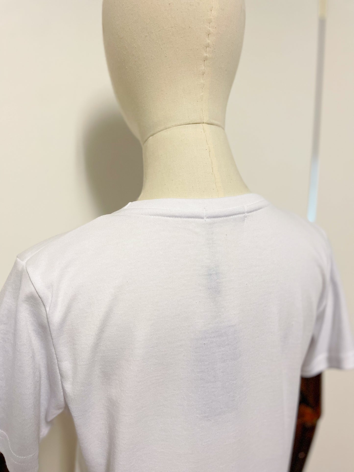 White Short Sleeve T-Shirt with Hearts