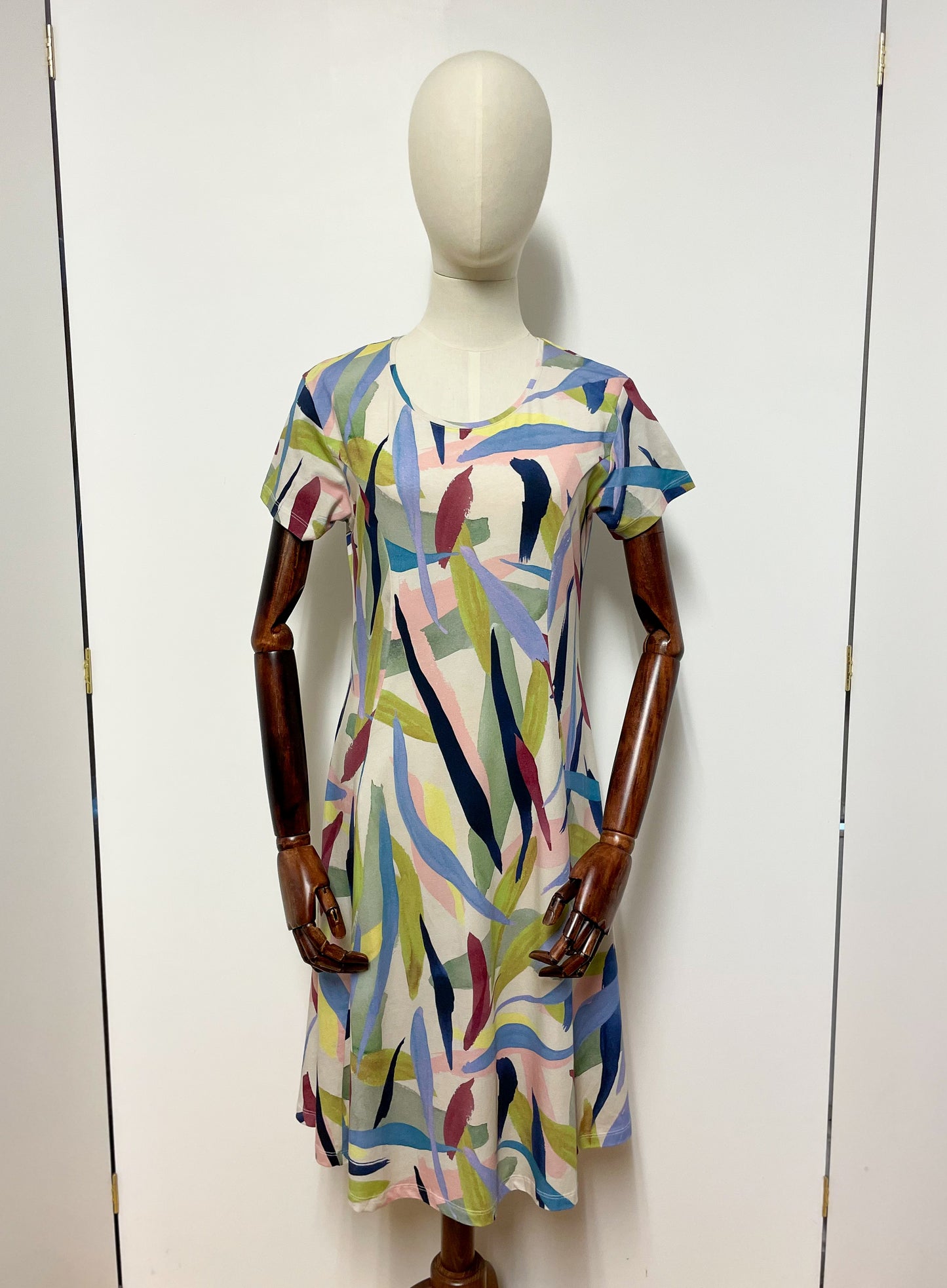 Abstract Printed Midi Dress