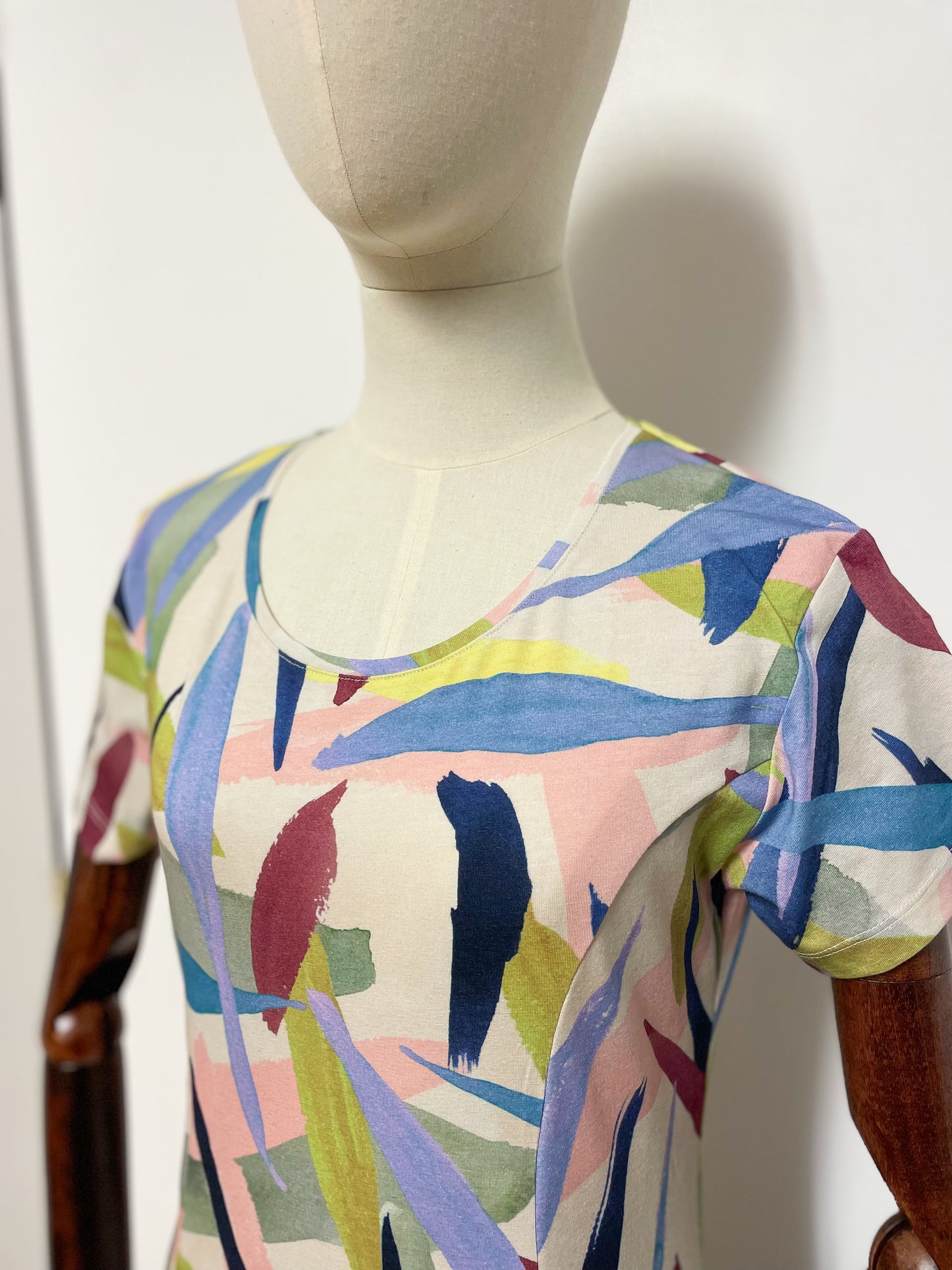 Abstract Printed Midi Dress