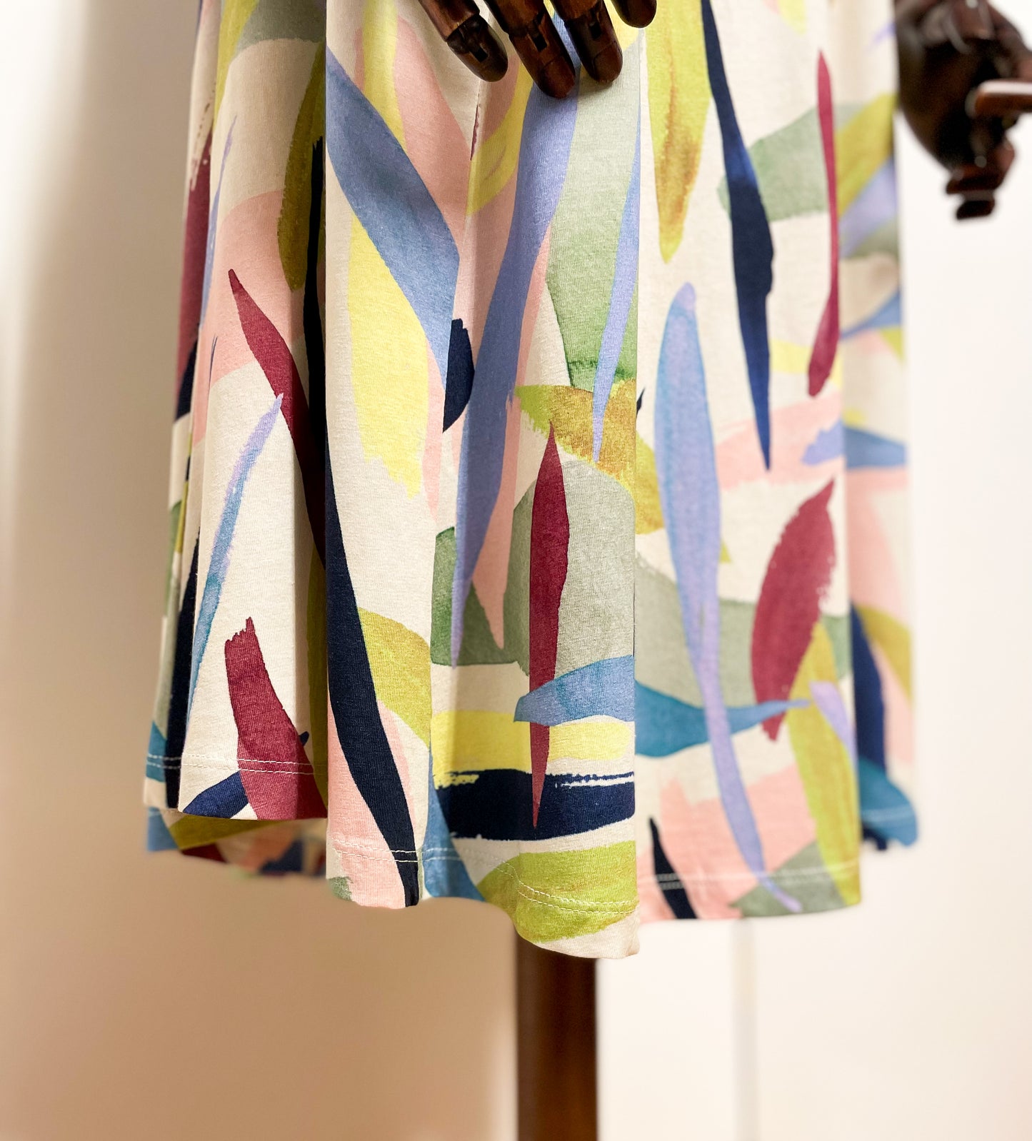 Abstract Printed Midi Dress