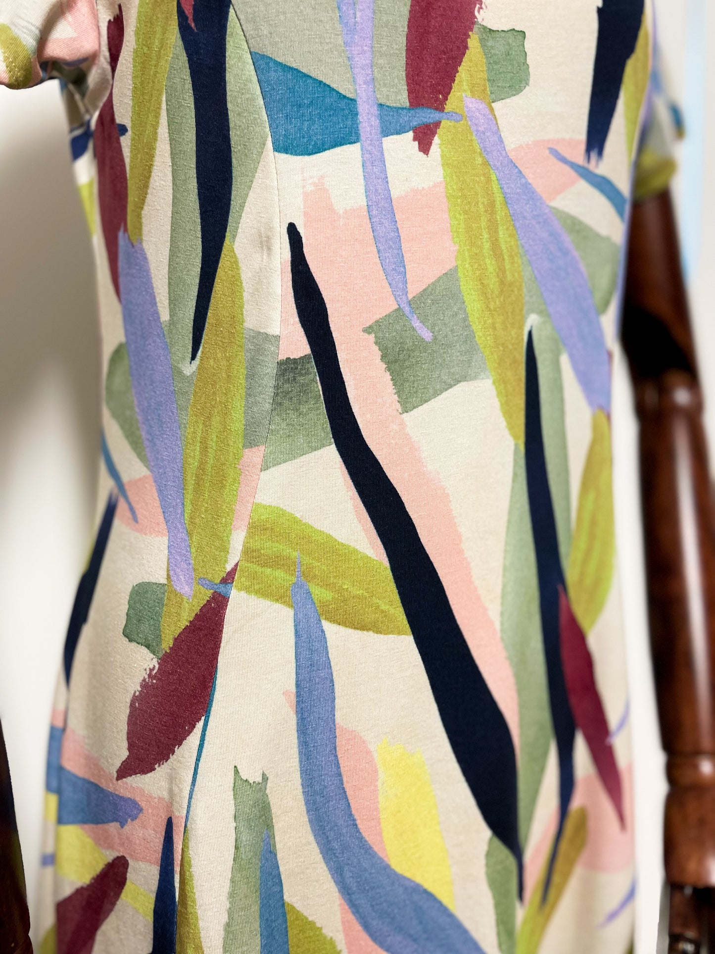 Abstract Printed Midi Dress