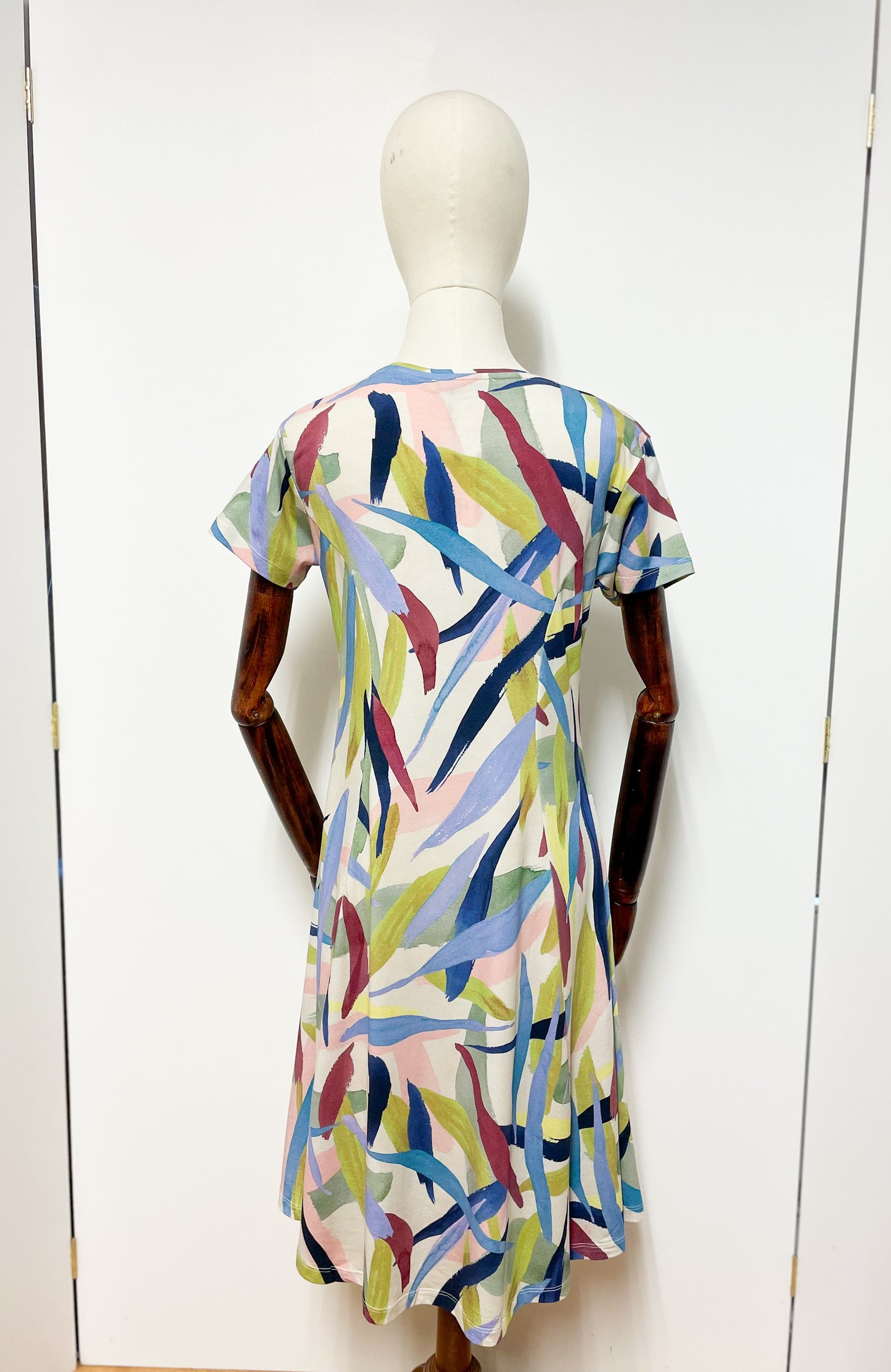 Abstract Printed Midi Dress