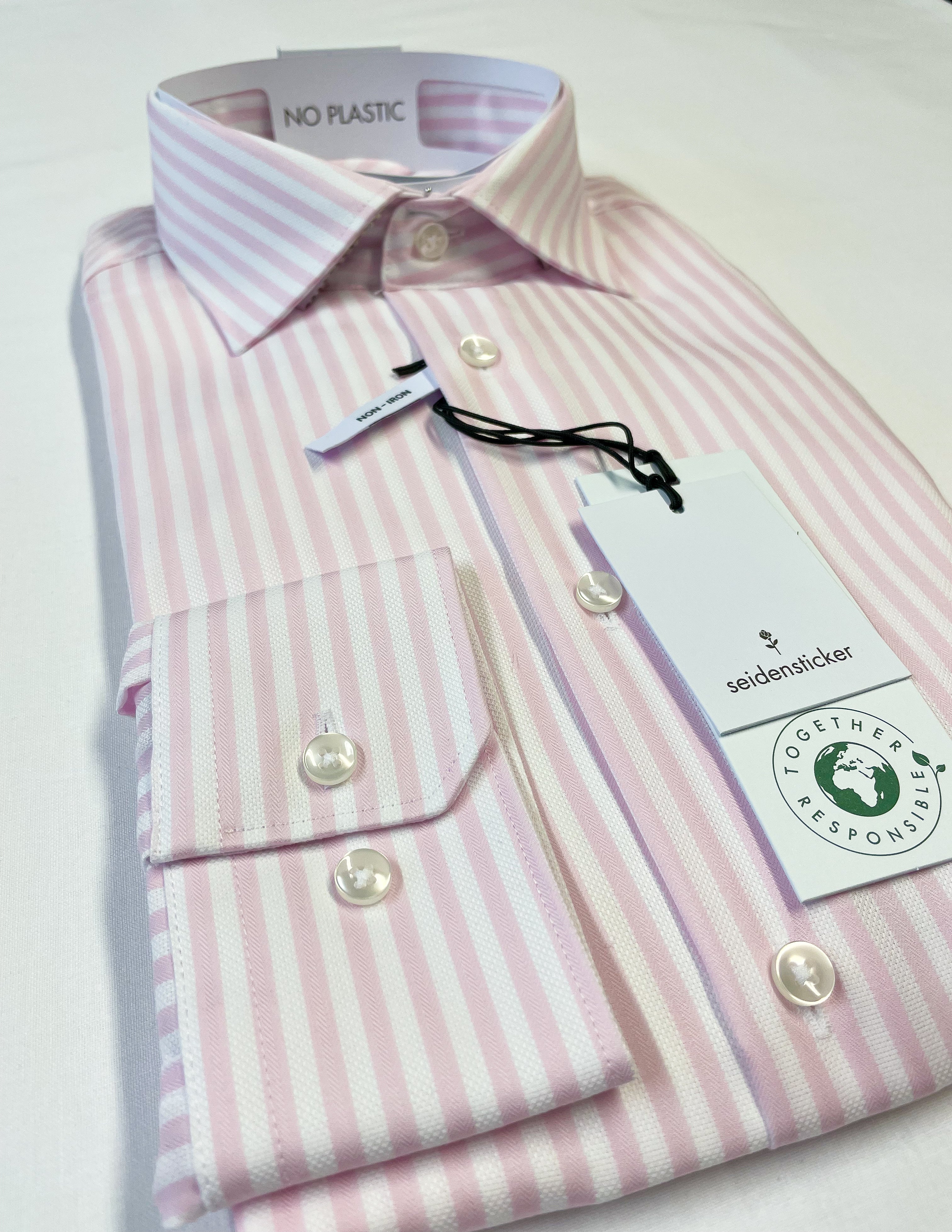 Pink and White Stripe Shirt