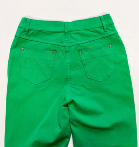Green Cropped Jeans