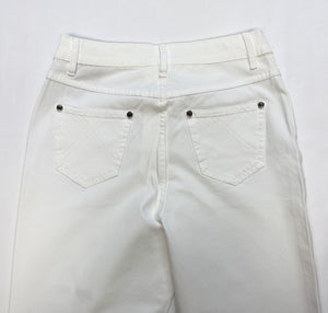 White Slim Straight Jeans