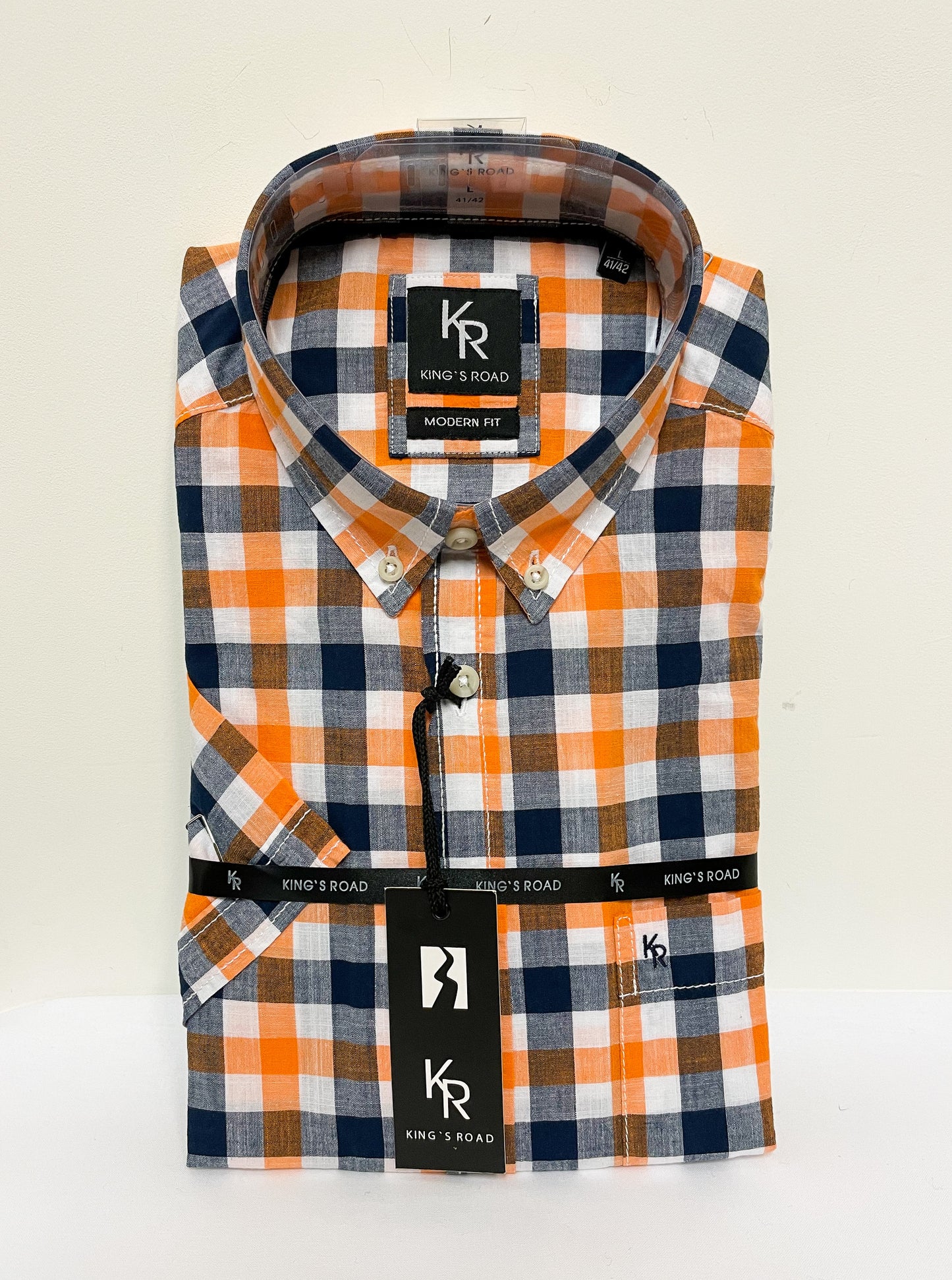 Orange Checked Shirt