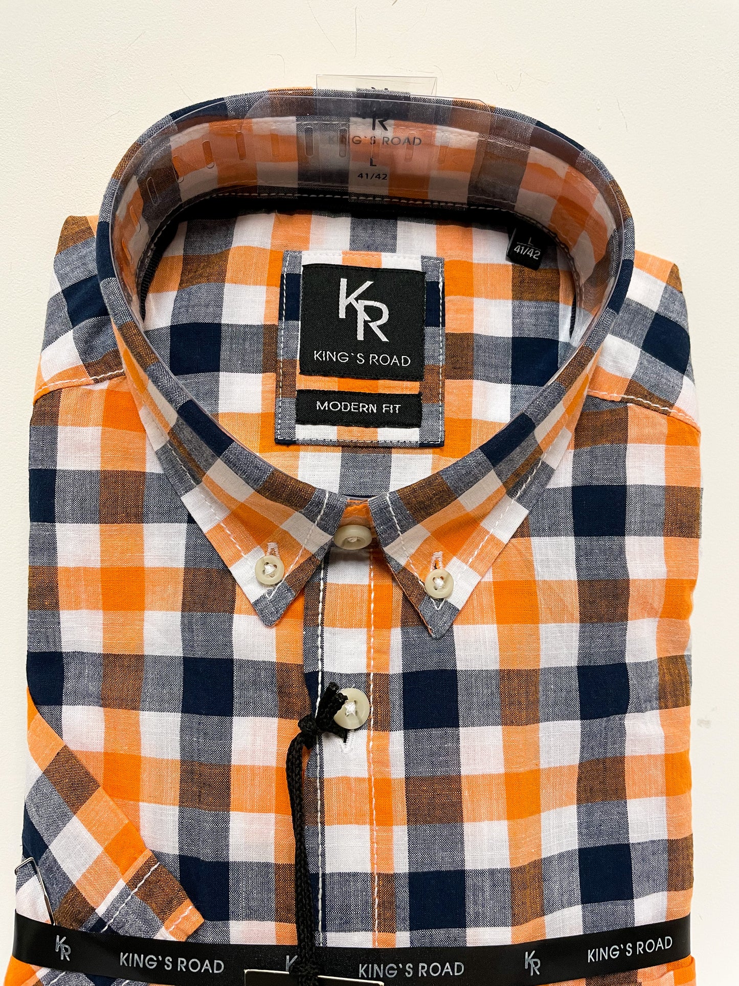 Orange Checked Shirt