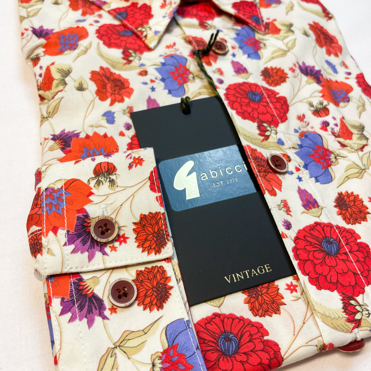 Red Floral Long Sleeved Shirt