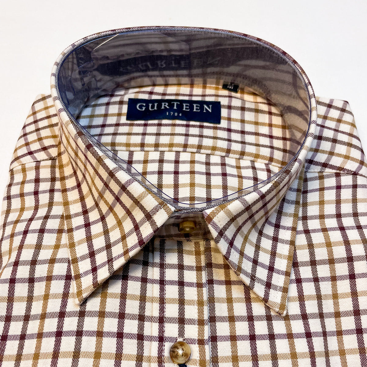 Brown Tattersall Long Sleeved Shirt