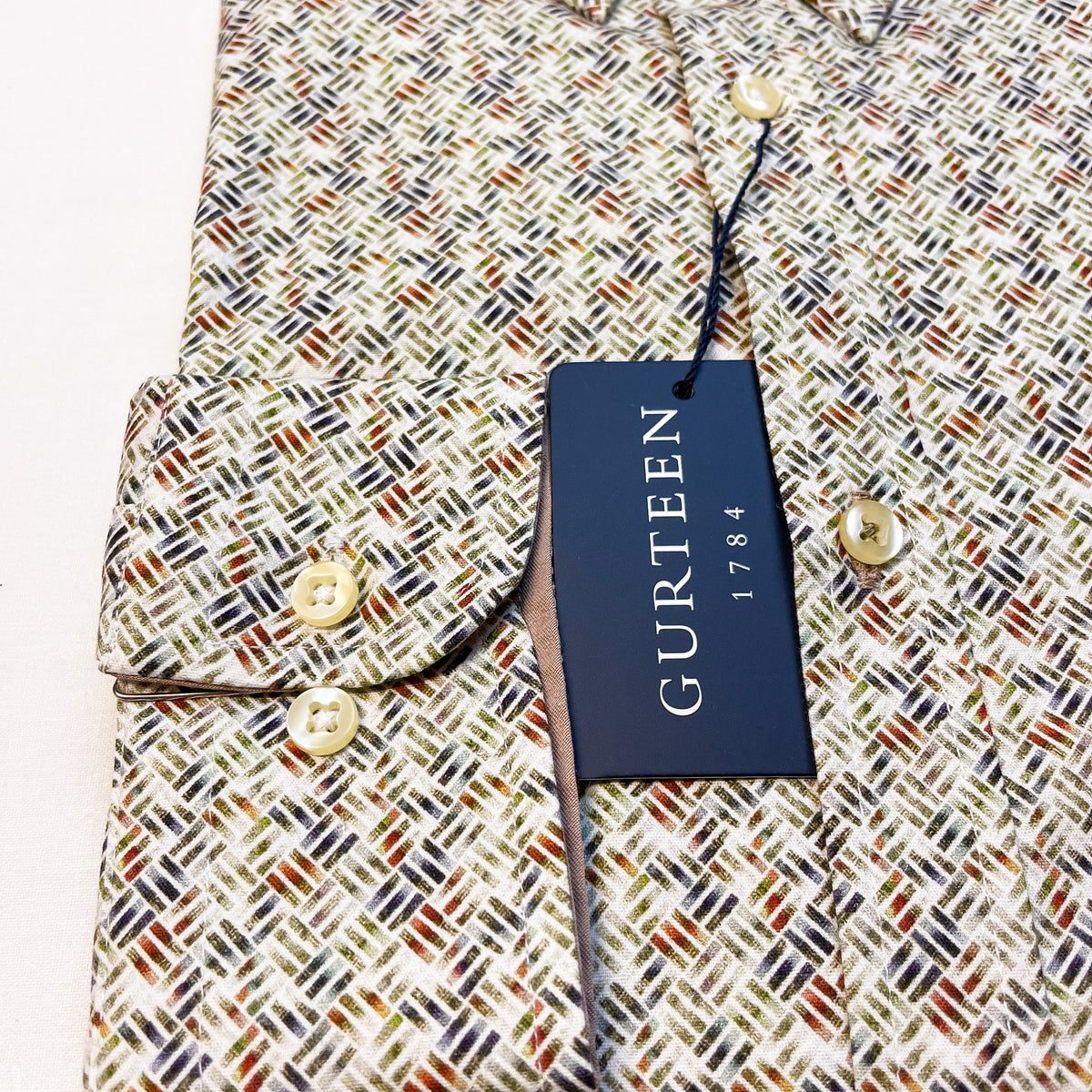 Green Patterned Long Sleeved Shirt