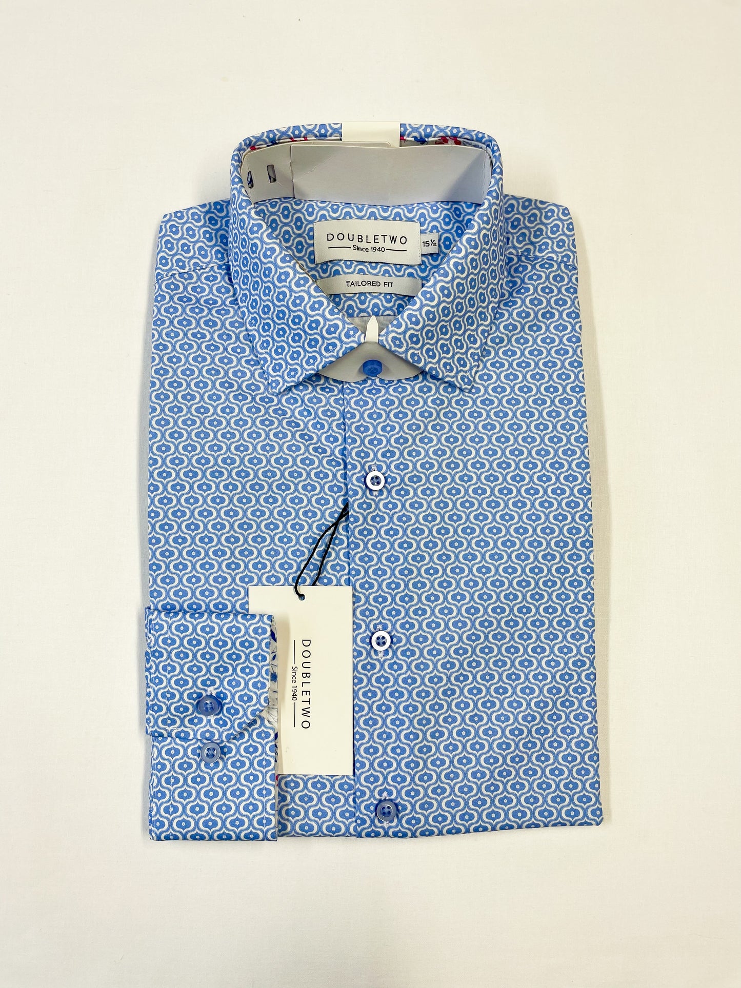 Light Blue Ogee Print Shirt