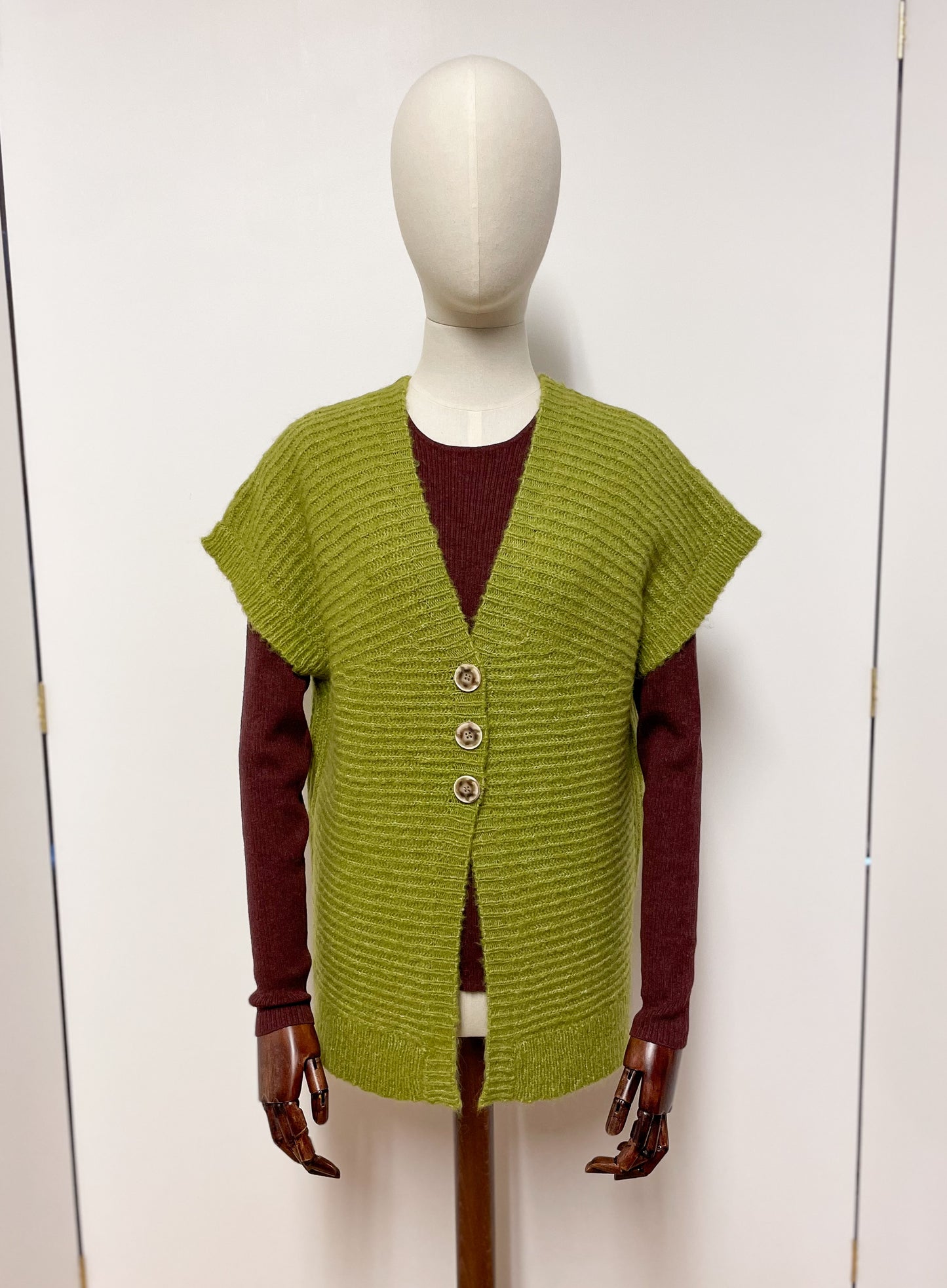 Chartreuse Knitted Cardigan