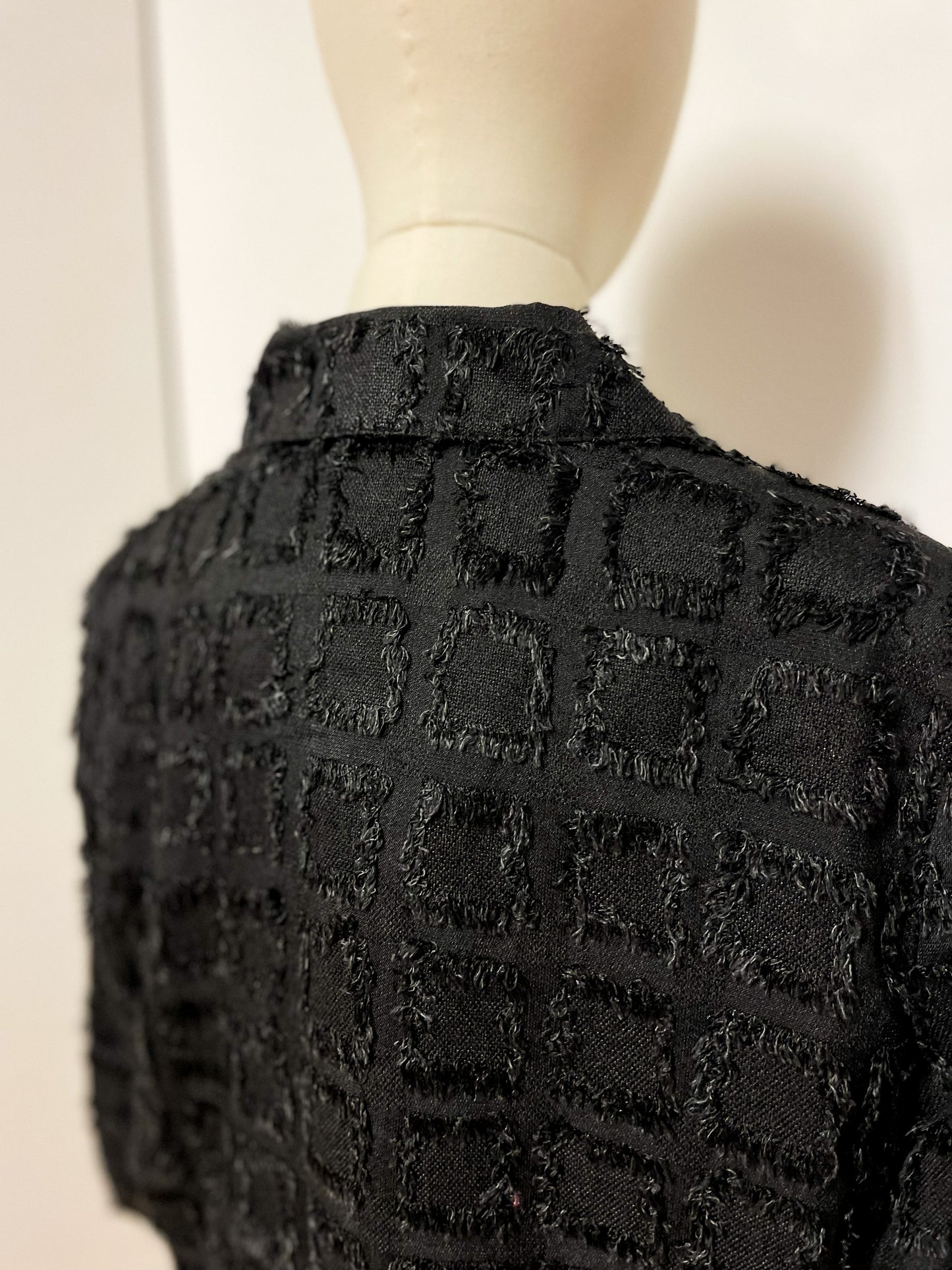 Black Textured Short Jacket