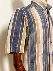 Blue and Tan Stripe Shirt