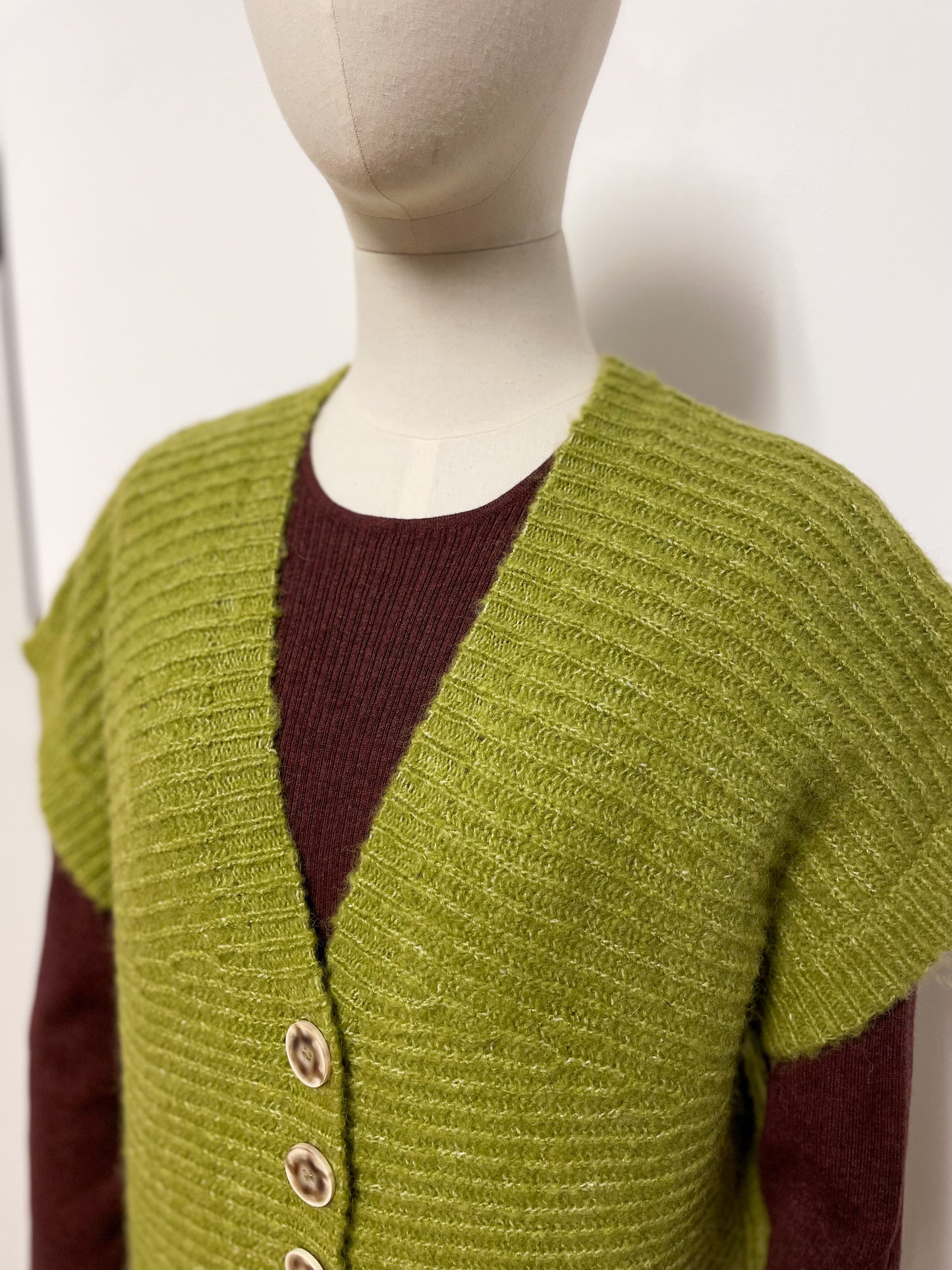 Chartreuse Knitted Cardigan