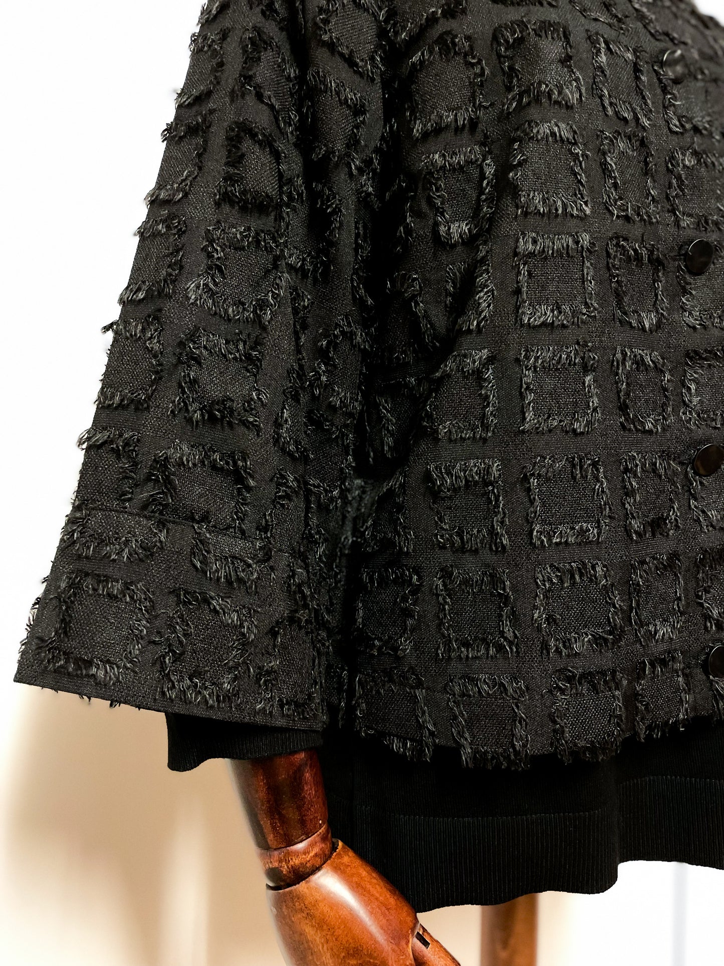 Black Textured Short Jacket