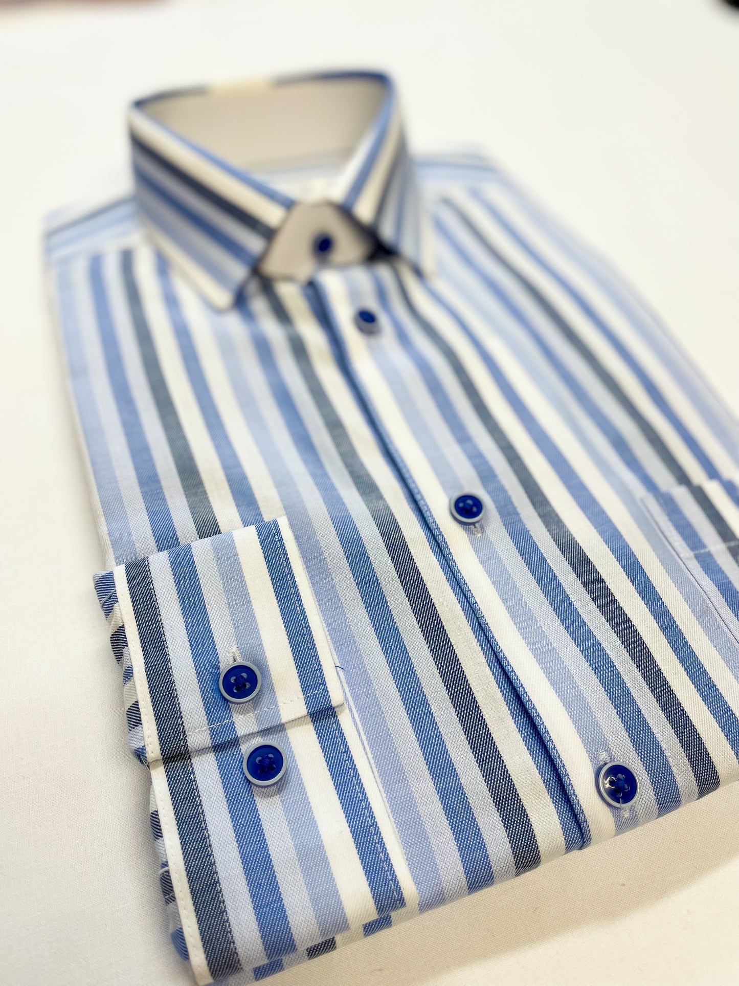 Blue Stripe Long Sleeve Shirt