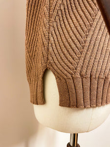 Brown Knitted Vest