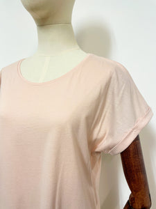 Pale Pink Round Neck T-Shirt