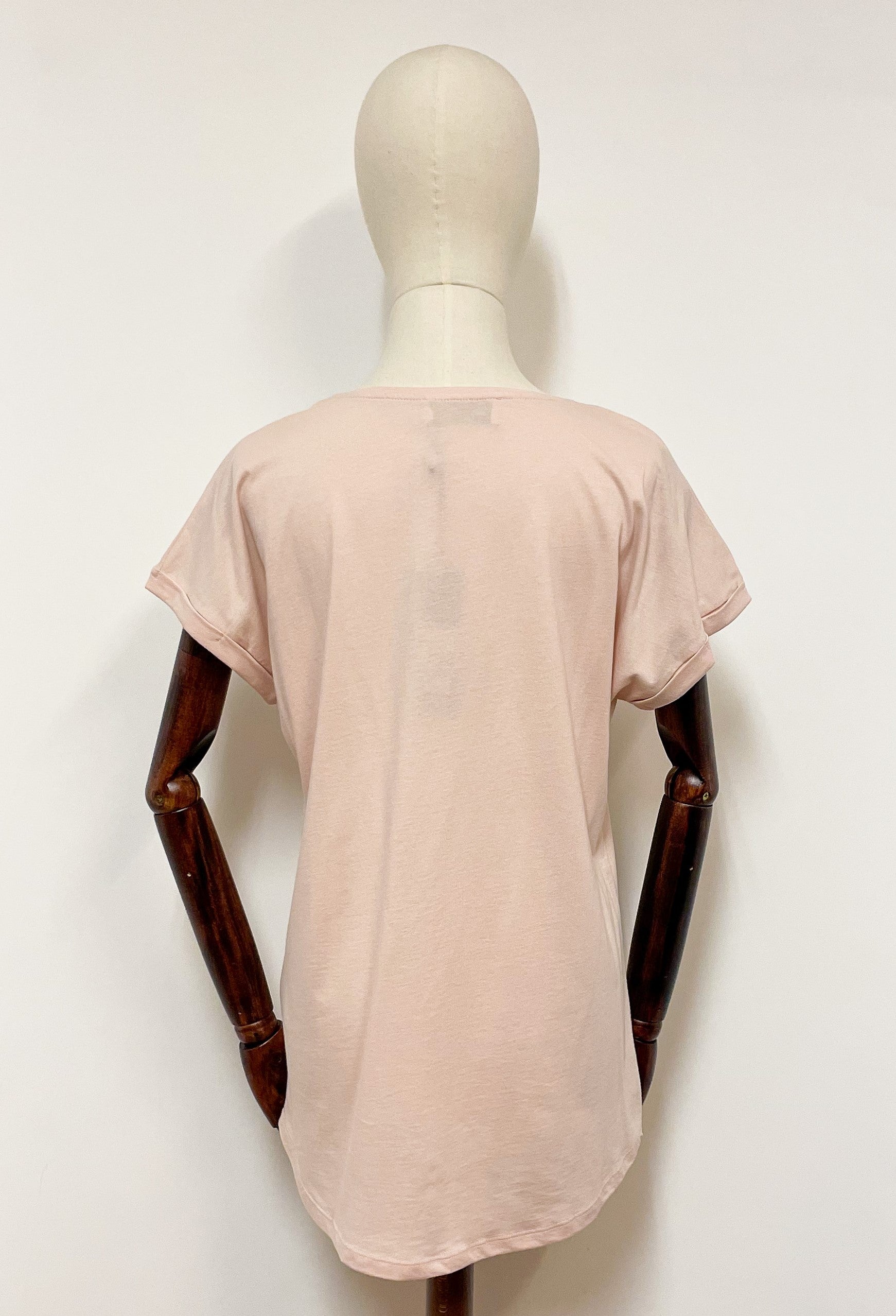 Pale Pink Round Neck T-Shirt