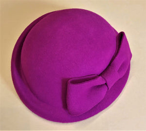 Magenta pillbox hat